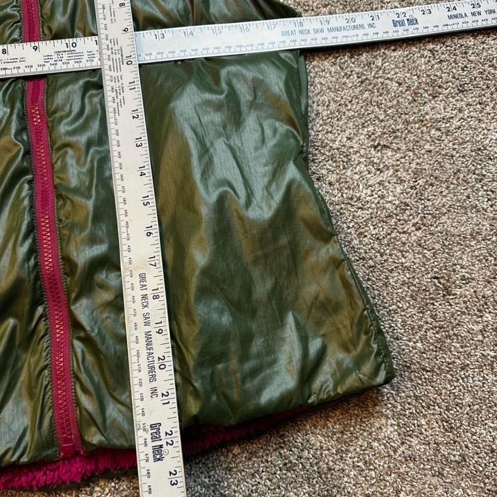 Patagonia Womens Los Gatos Fleece Vest Reversible Dark Pink Green Womens Medium - Picture 6 of 6